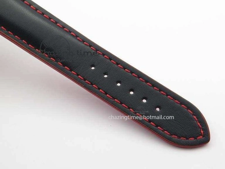 SuperOcean SteelFish SS Black Dial On Black Leather Strap A7750
