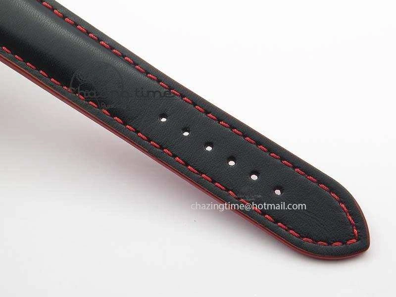 SuperOcean SteelFish SS Black Dial On Black Leather Strap A7750