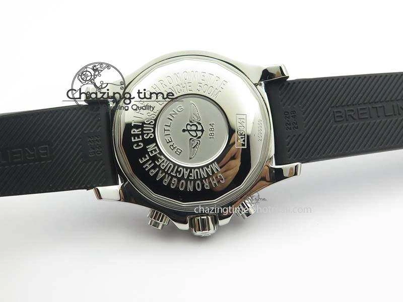 SuperOcean SteelFish SS Black Dial On Rubber Strap A7750