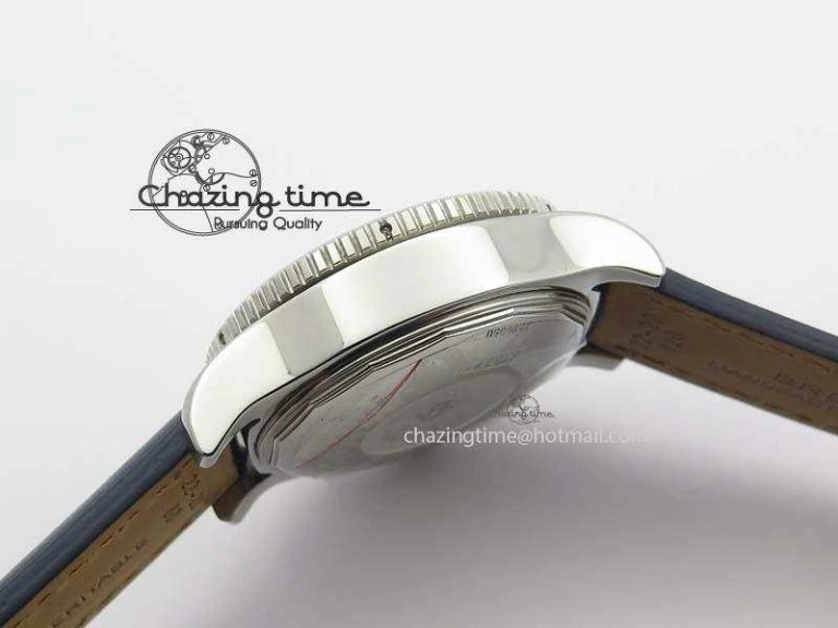 SuperOcean SteelFish SS Blue Dial On Blue Leather Strap A7750