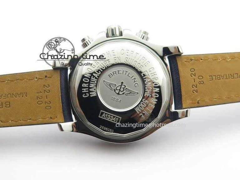 SuperOcean SteelFish SS Blue Dial On Blue Leather Strap A7750