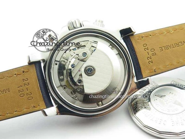 SuperOcean SteelFish SS Blue Dial On Blue Leather Strap A7750