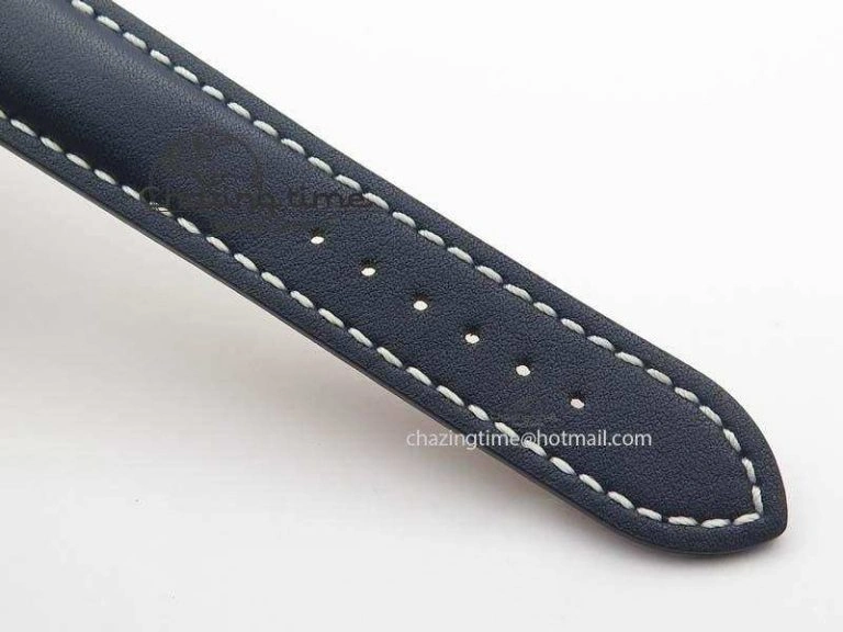 SuperOcean SteelFish SS Blue Dial On Blue Leather Strap A7750