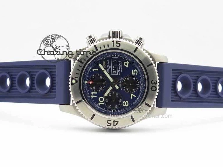 SuperOcean SteelFish SS Blue Dial On Blue Rubber Strap A7750