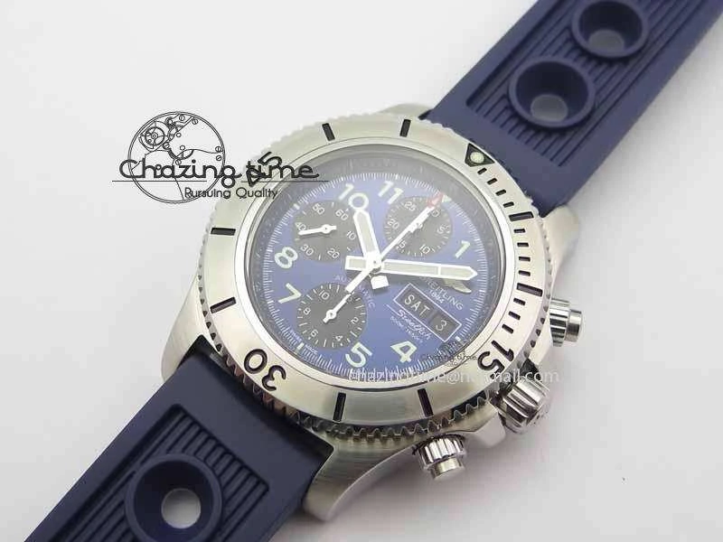 SuperOcean SteelFish SS Blue Dial On Blue Rubber Strap A7750