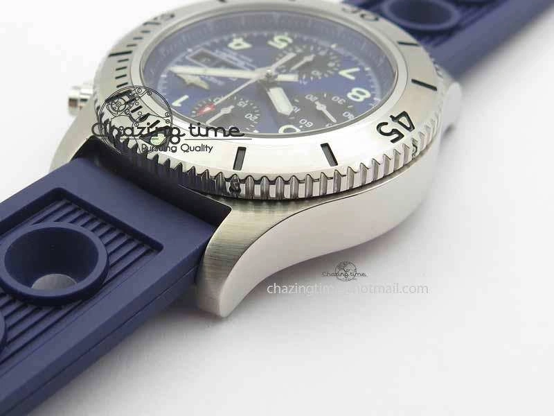 SuperOcean SteelFish SS Blue Dial On Blue Rubber Strap A7750