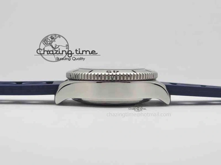 SuperOcean SteelFish SS Blue Dial On Blue Rubber Strap A7750