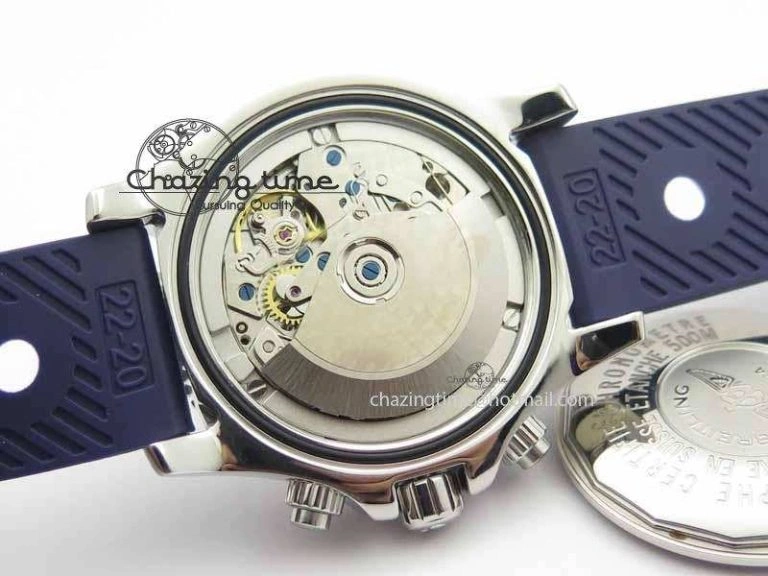 SuperOcean SteelFish SS Blue Dial On Blue Rubber Strap A7750