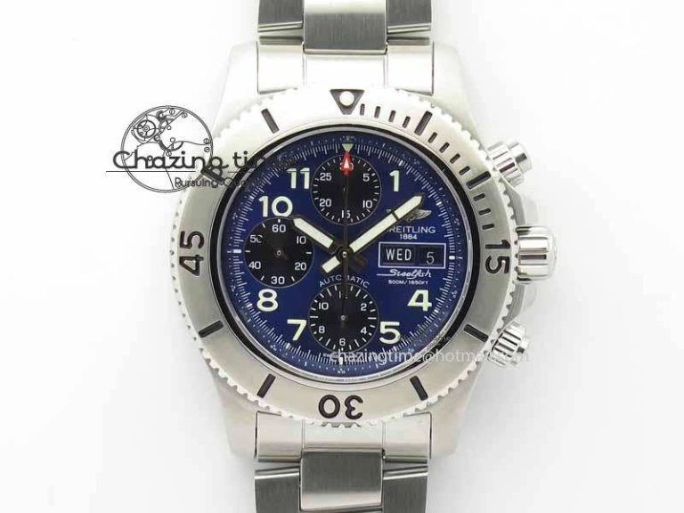 SuperOcean SteelFish SS Blue Dial On SS Bracelet A7750