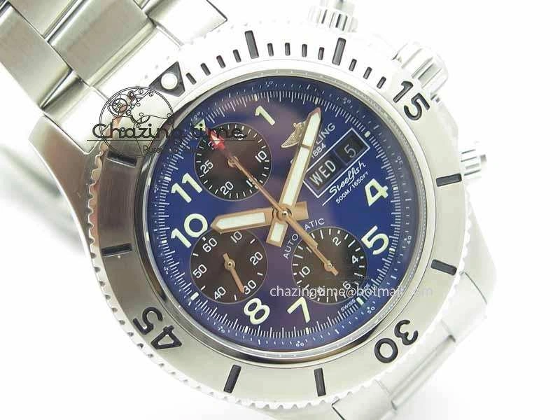 SuperOcean SteelFish SS Blue Dial On SS Bracelet A7750