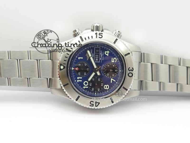 SuperOcean SteelFish SS Blue Dial On SS Bracelet A7750