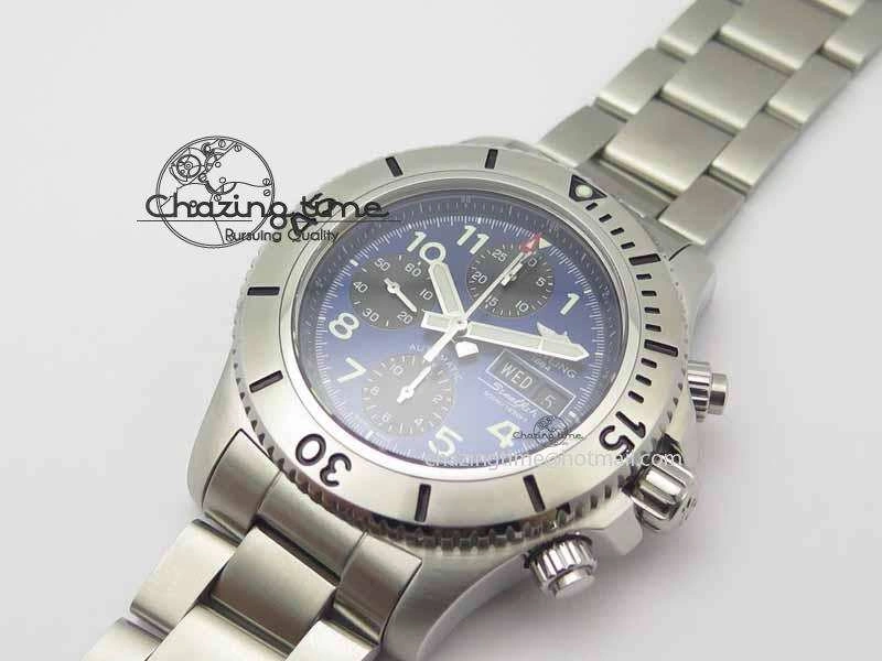 SuperOcean SteelFish SS Blue Dial On SS Bracelet A7750