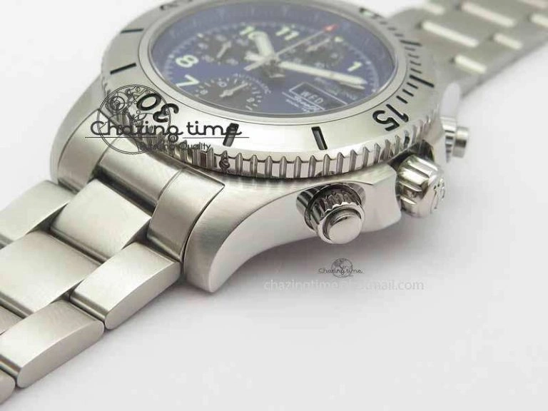 SuperOcean SteelFish SS Blue Dial On SS Bracelet A7750