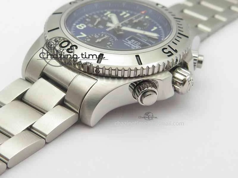 SuperOcean SteelFish SS Blue Dial On SS Bracelet A7750