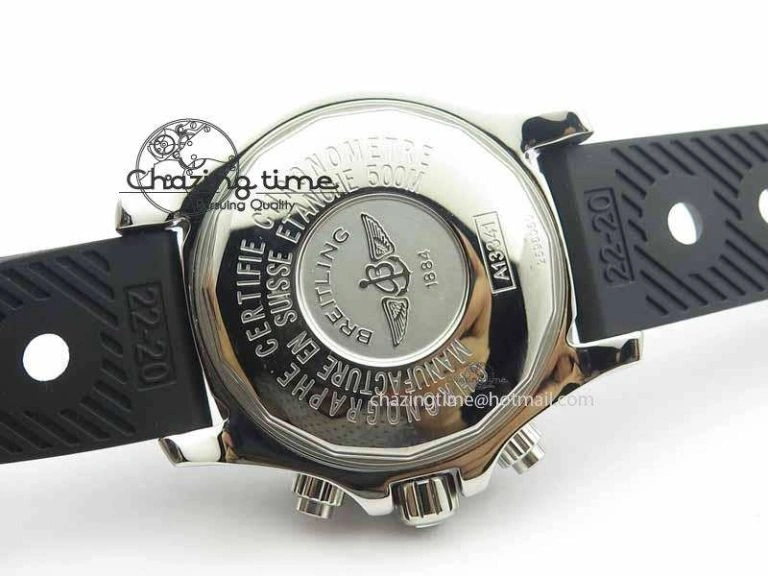 SuperOcean SteelFish SS White Dial On Black Rubber Strap A7750