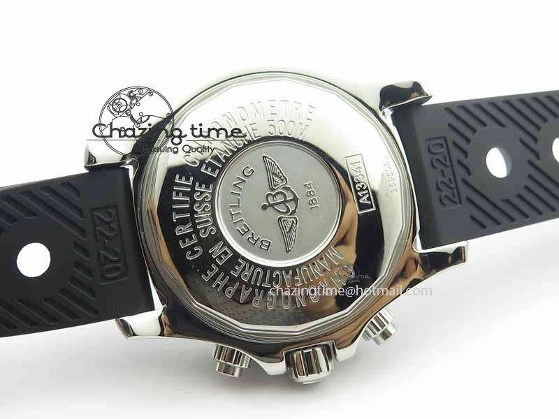 SuperOcean SteelFish SS White Dial On Black Rubber Strap A7750