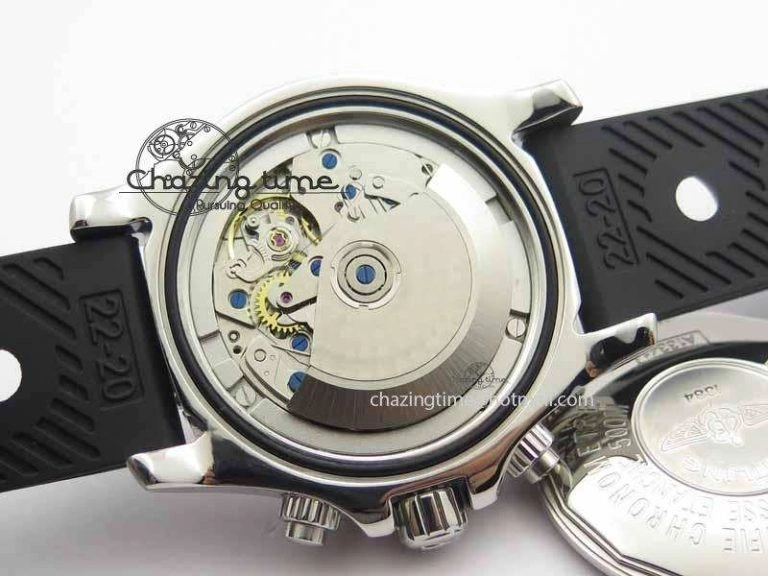 SuperOcean SteelFish SS White Dial On Black Rubber Strap A7750