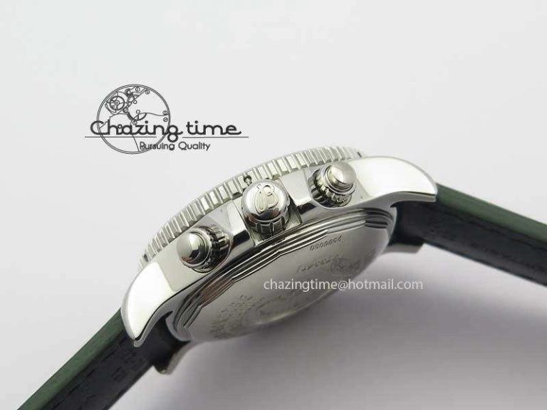 SuperOcean SteelFish SS White Dial On Green Leather Strap A7750