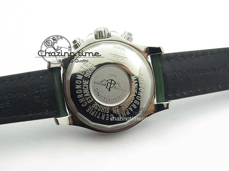 SuperOcean SteelFish SS White Dial On Green Leather Strap A7750