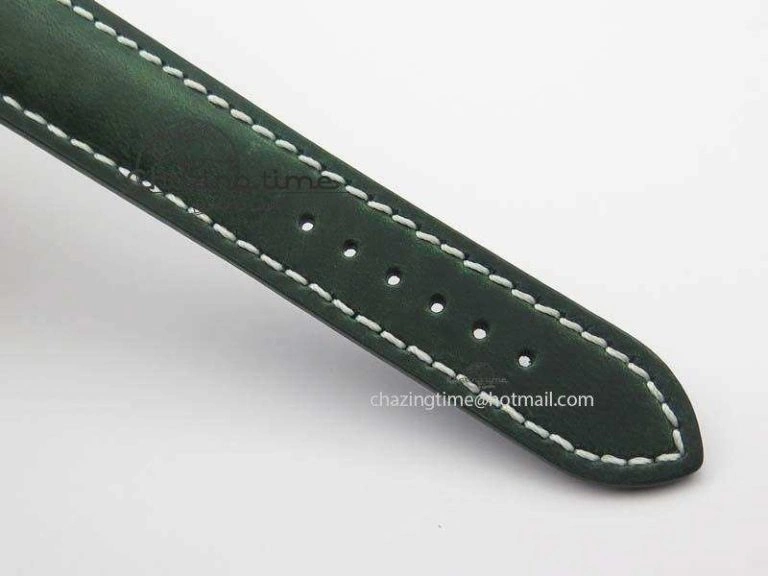 SuperOcean SteelFish SS White Dial On Green Leather Strap A7750