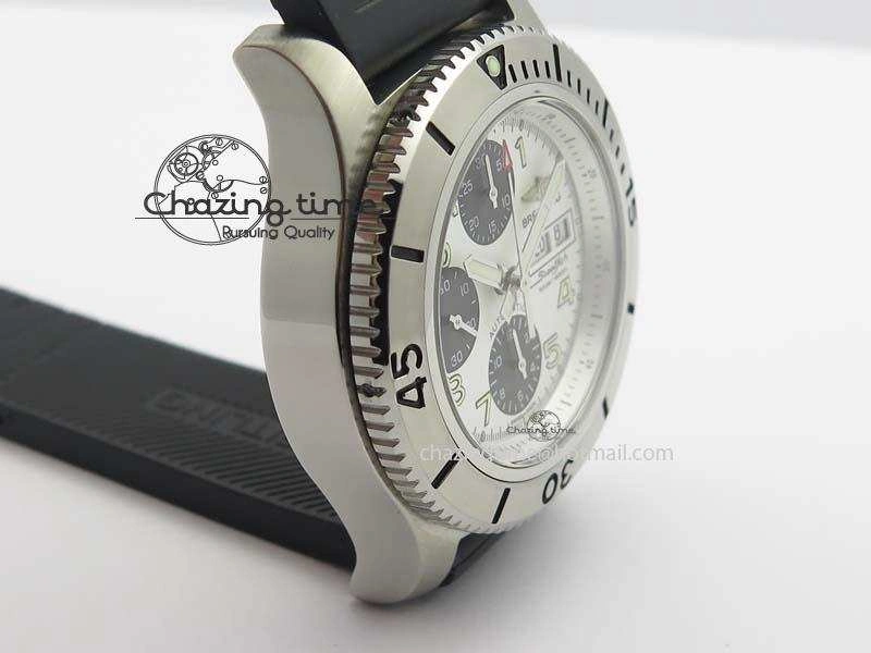SuperOcean SteelFish SS White Dial On Rubber Strap A7750