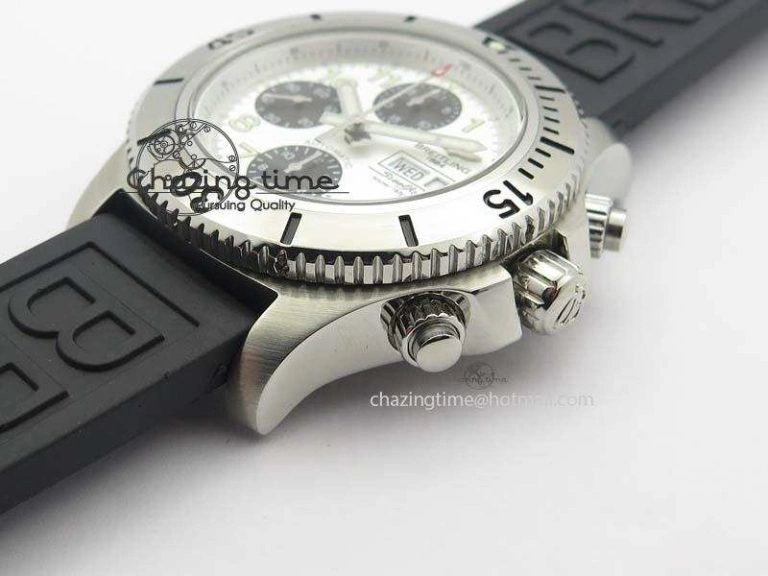 SuperOcean SteelFish SS White Dial On Rubber Strap A7750