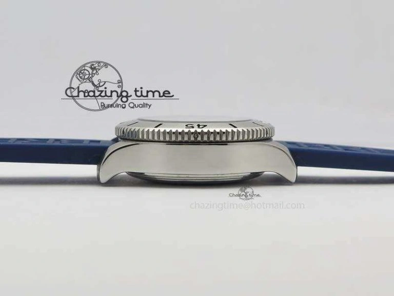 SuperOcean Steelfish Chrono 44mm Blue Dial On Blue Rubber Strap A7750
