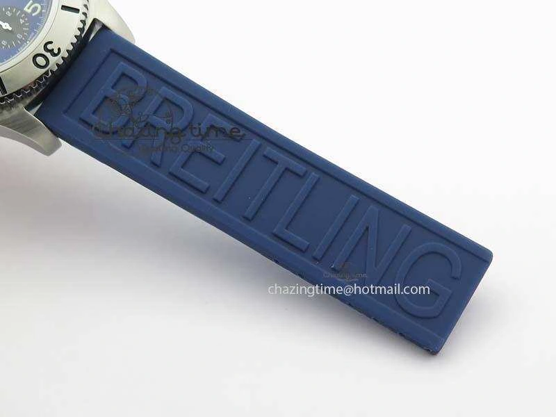 SuperOcean Steelfish Chrono 44mm Blue Dial On Blue Rubber Strap A7750