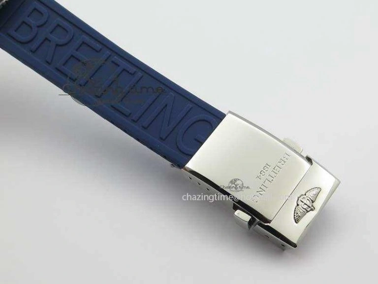 SuperOcean Steelfish Chrono 44mm Blue Dial On Blue Rubber Strap A7750