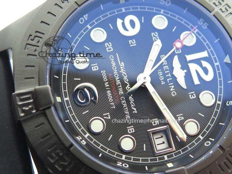 SuperOcean Steelfish DLC H-Maker SuperLumed Black Dial On Black Rubber Strap A2813 High Beat
