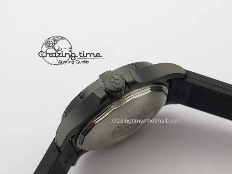 SuperOcean Steelfish DLC H-Maker SuperLumed Black Dial On Black Rubber Strap A2813 High Beat