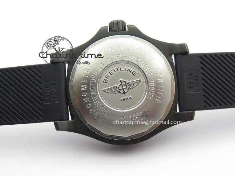 SuperOcean Steelfish DLC H-Maker SuperLumed Black Dial On Black Rubber Strap A2813 High Beat
