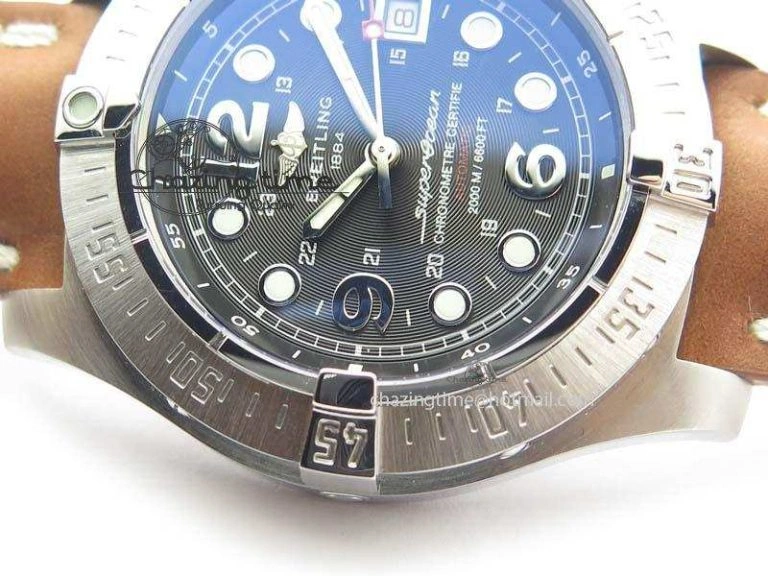 SuperOcean Steelfish H-Maker V2 Superlumed Black Dial On Brown Leather Strap A2813 High Beat