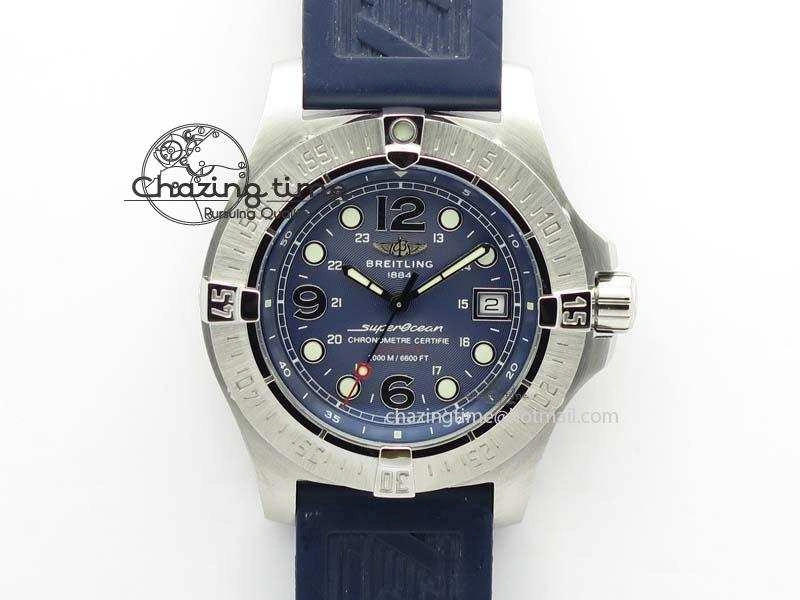 SuperOcean Steelfish H-Maker V2 Superlumed Blue Dial On Blue Rubber Strap A2813 High Beat
