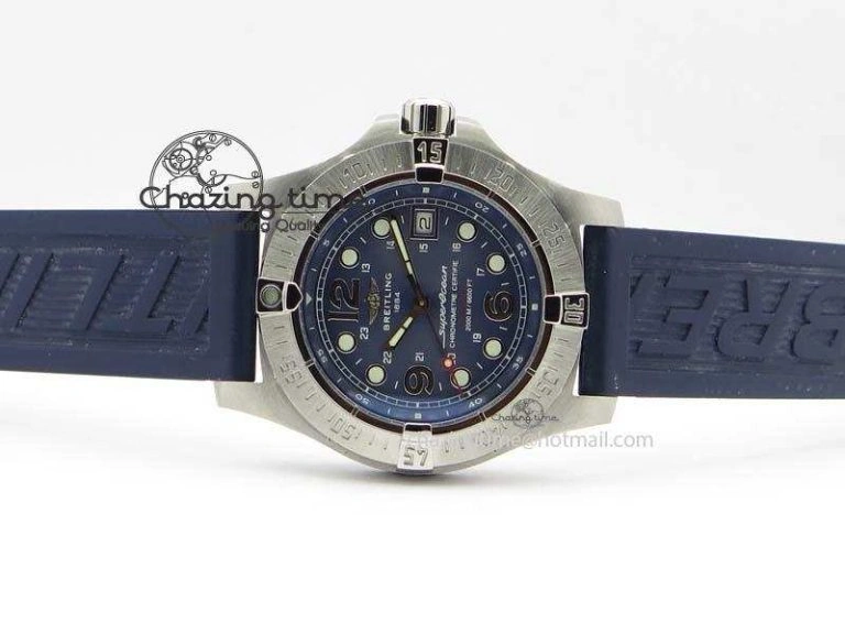 SuperOcean Steelfish H-Maker V2 Superlumed Blue Dial On Blue Rubber Strap A2813 High Beat