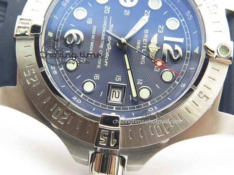 SuperOcean Steelfish H-Maker V2 Superlumed Blue Dial On Blue Rubber Strap A2813 High Beat