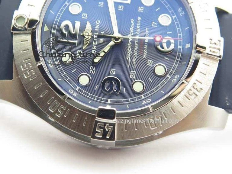 SuperOcean Steelfish H-Maker V2 Superlumed Blue Dial On Blue Rubber Strap A2813 High Beat