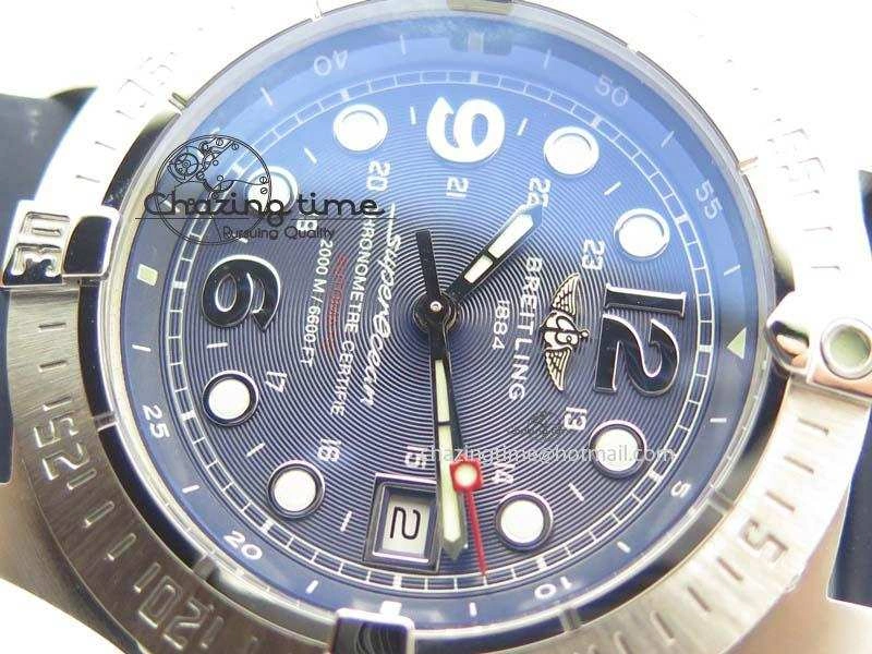 SuperOcean Steelfish H-Maker V2 Superlumed Blue Dial On Blue Rubber Strap A2813 High Beat