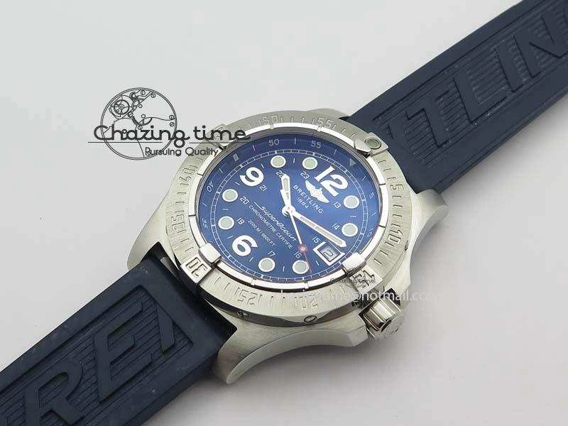 SuperOcean Steelfish H-Maker V2 Superlumed Blue Dial On Blue Rubber Strap A2813 High Beat