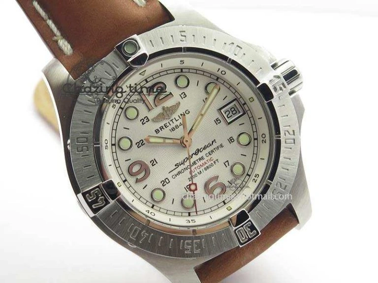 SuperOcean Steelfish H-Maker V2 Superlumed White Dial On Brown Leather Strap A2813 High Beat