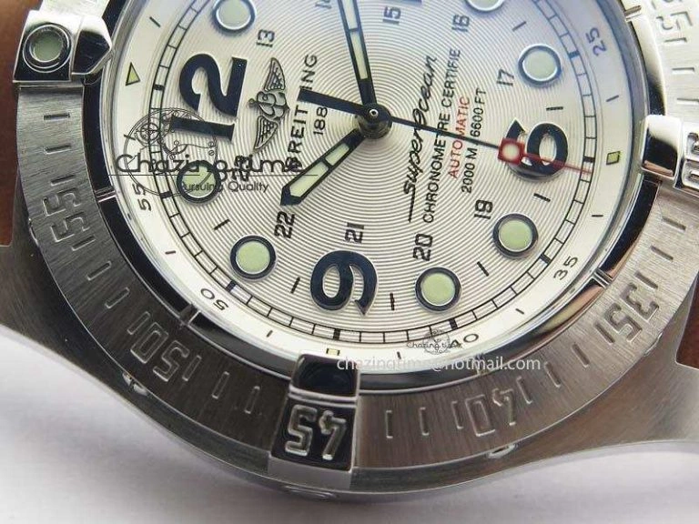 SuperOcean Steelfish H-Maker V2 Superlumed White Dial On Brown Leather Strap A2813 High Beat