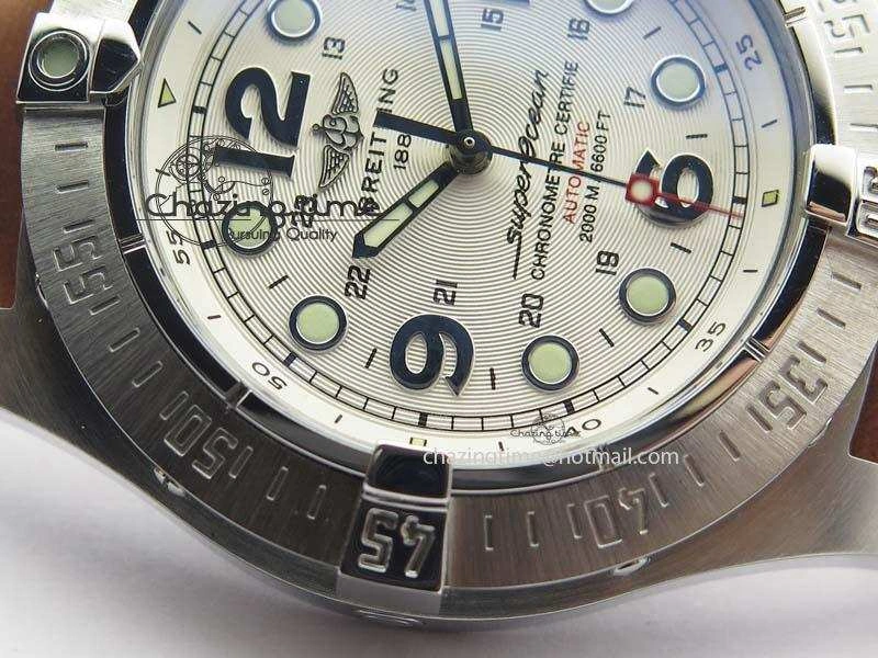 SuperOcean Steelfish H-Maker V2 Superlumed White Dial On Brown Leather Strap A2813 High Beat