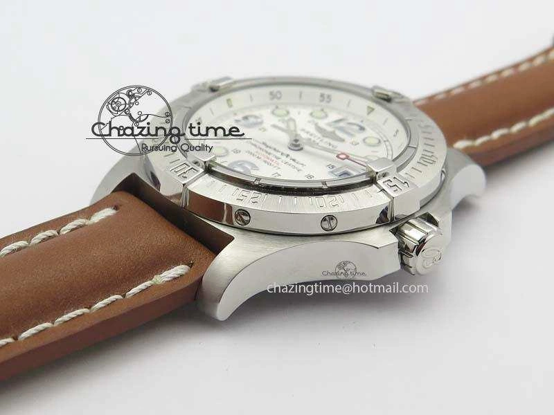 SuperOcean Steelfish H-Maker V2 Superlumed White Dial On Brown Leather Strap A2813 High Beat