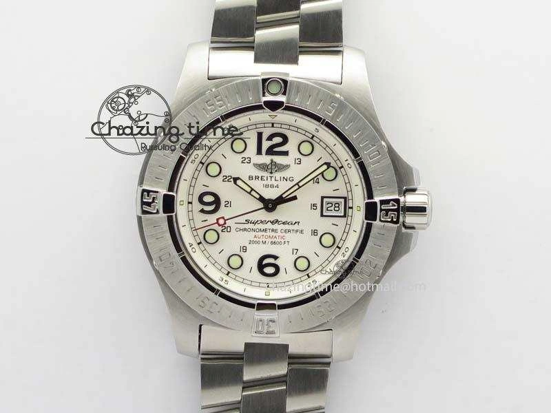 SuperOcean Steelfish H-Maker V2 Superlumed White Dial On SS Bracelet A2813 High Beat