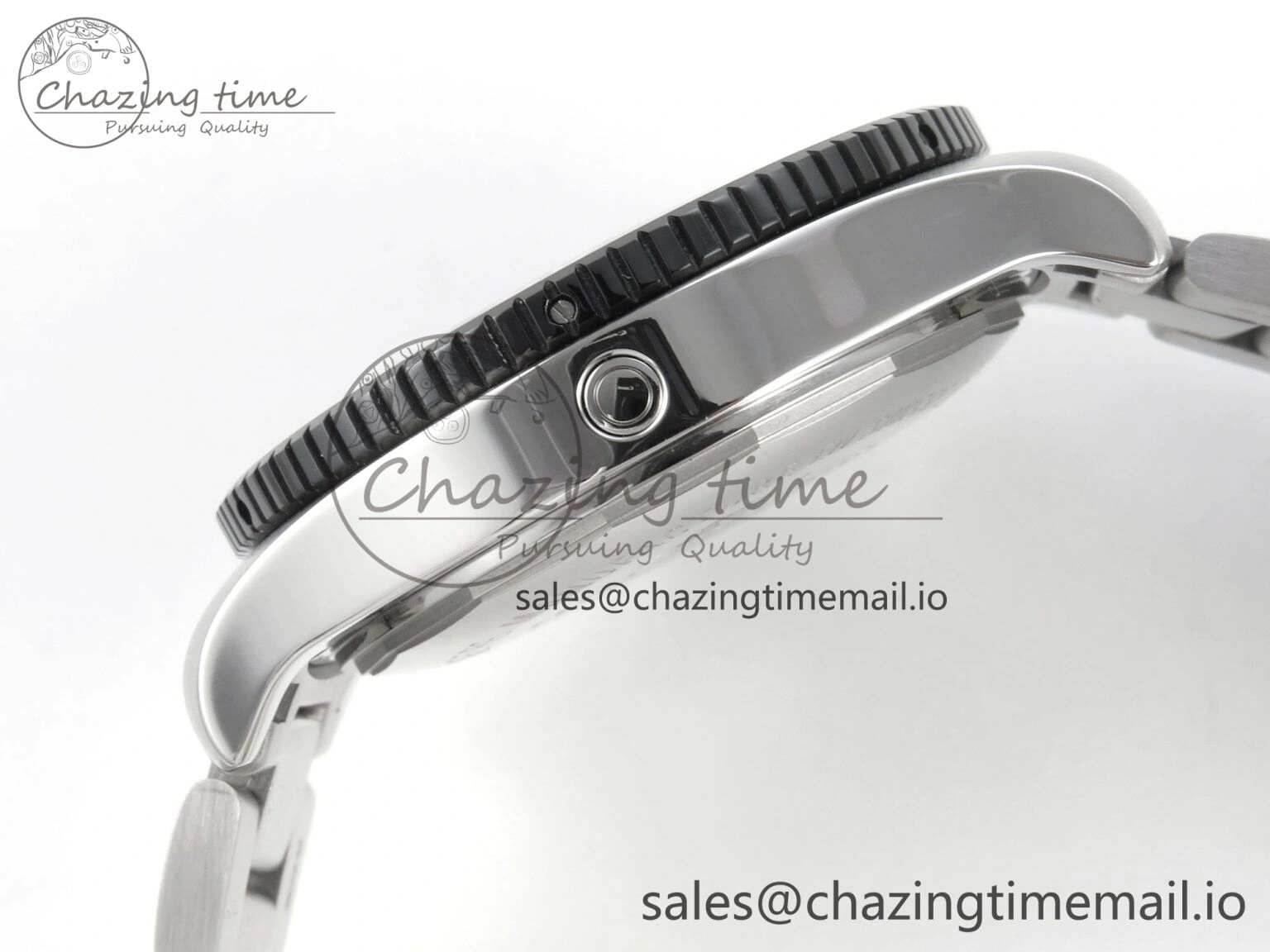 Superocean 44mm SS TF 1:1 Best Edition Black Dial Black Bezel on SS Bracelet A2824 V2