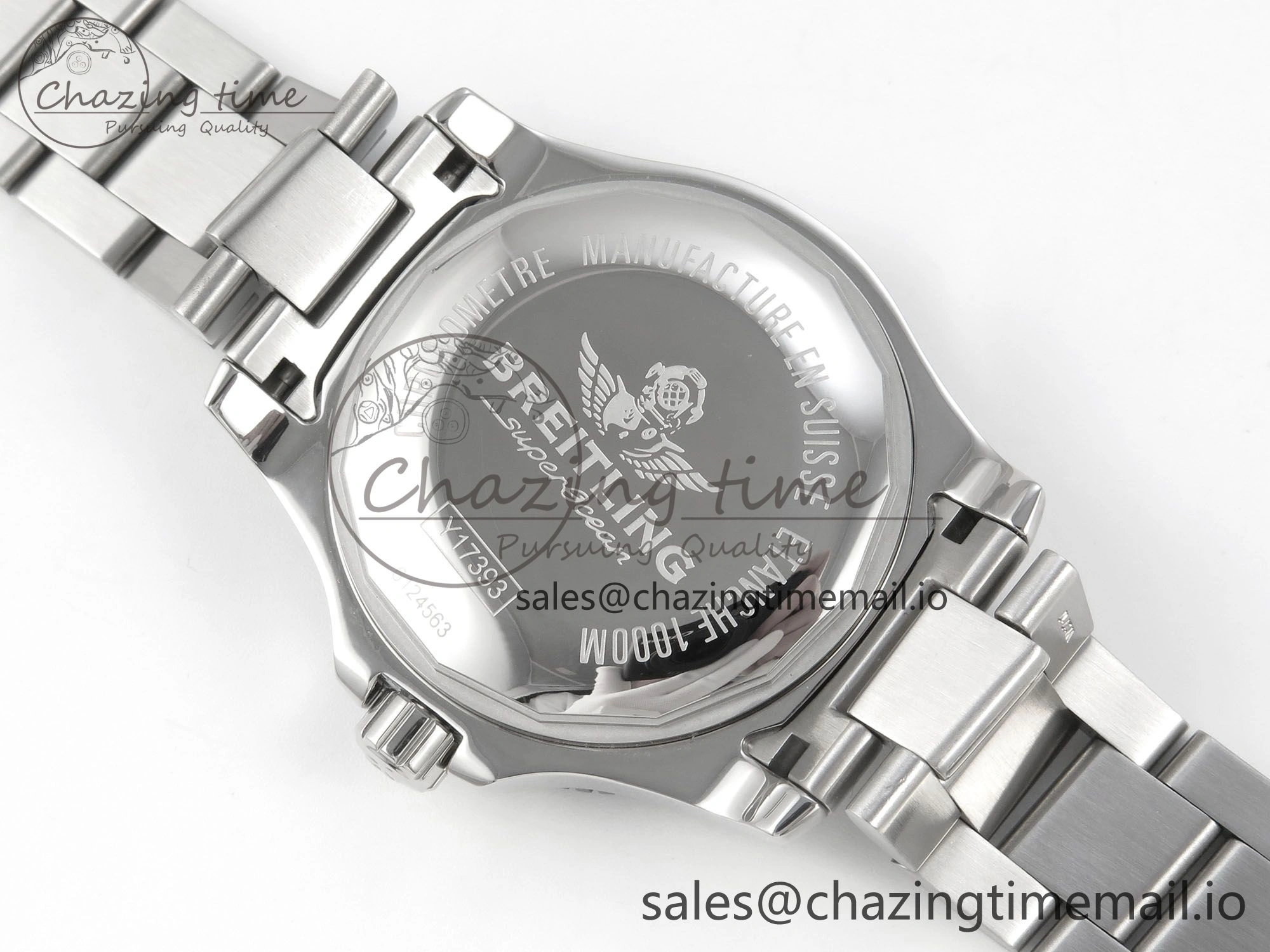 Superocean 44mm SS TF 1:1 Best Edition Black Dial Black Bezel on SS Bracelet A2824 V2