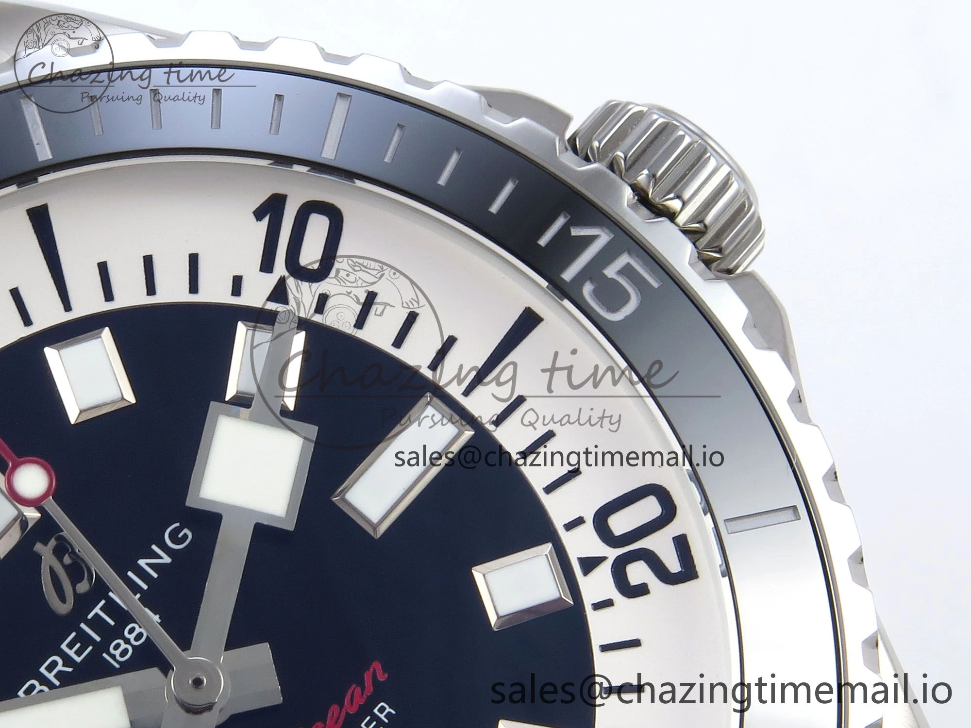 Superocean 44mm SS TF 1:1 Best Edition Black Dial on SS Bracelet A2824