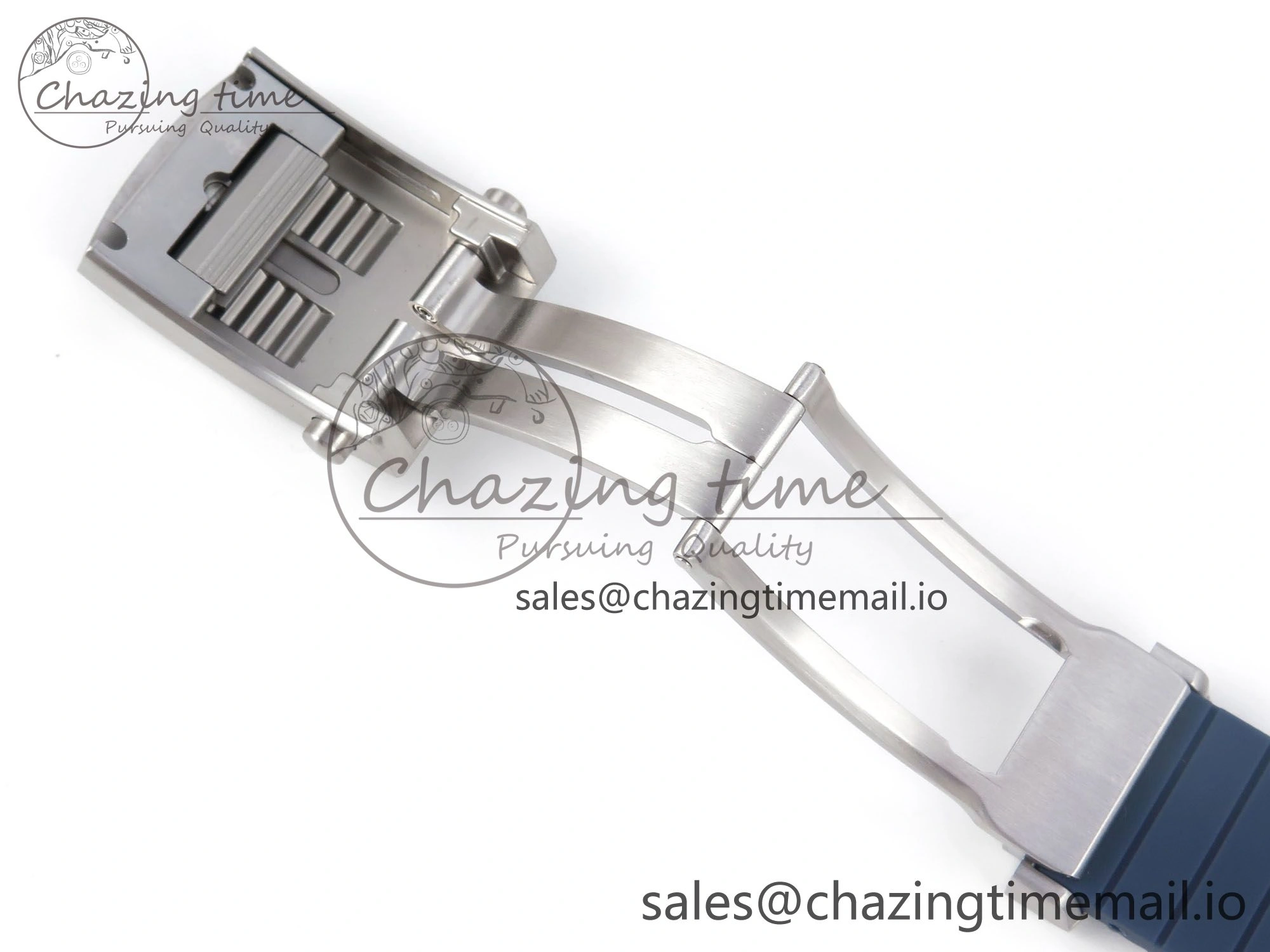 Superocean 44mm SS TF 1:1 Best Edition Blue Dial Blue Bezel on Blue Rubber Strap A2824