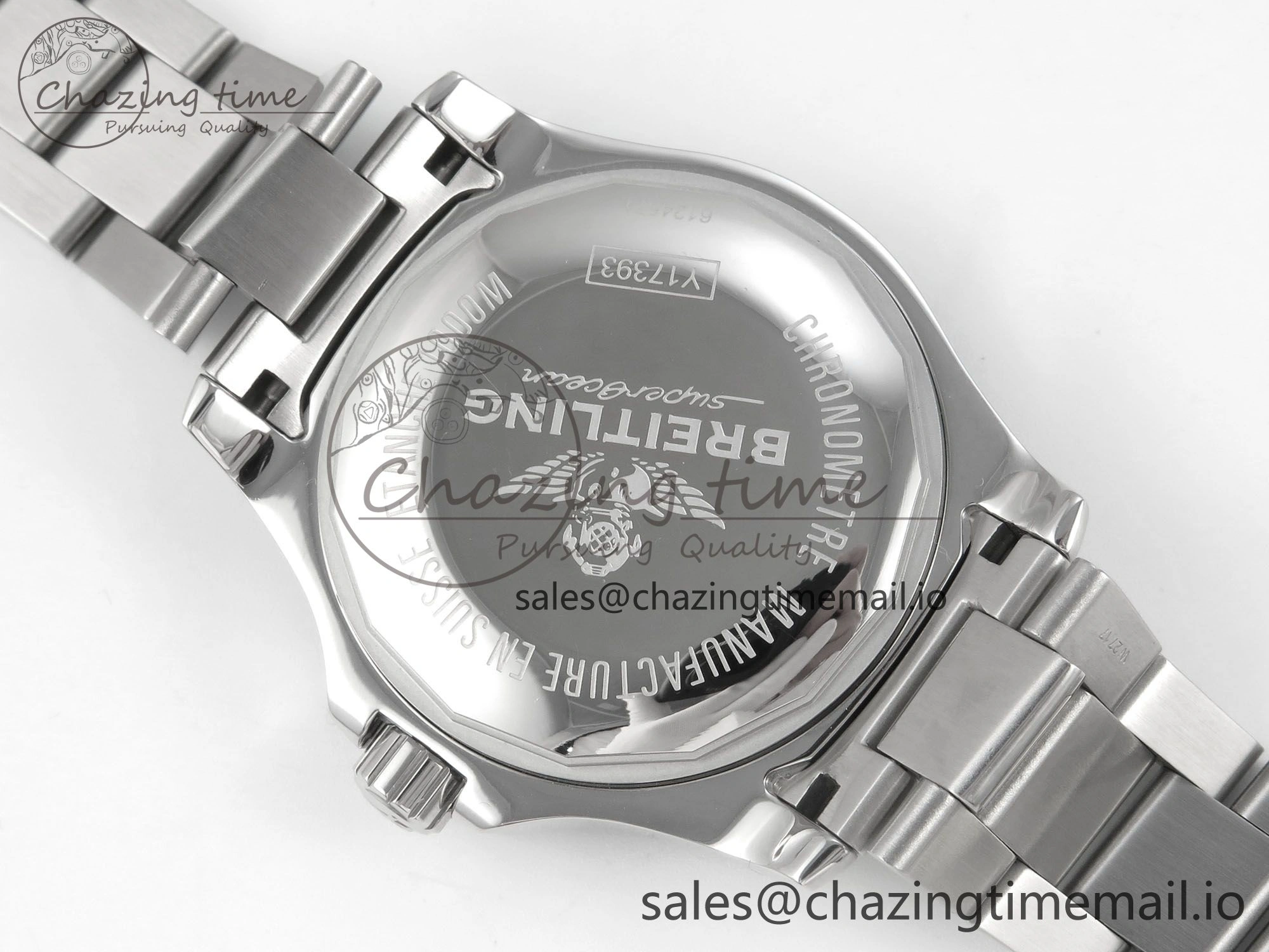 Superocean 44mm SS TF 1:1 Best Edition Blue Dial Blue Bezel on SS Bracelet A2824 V2
