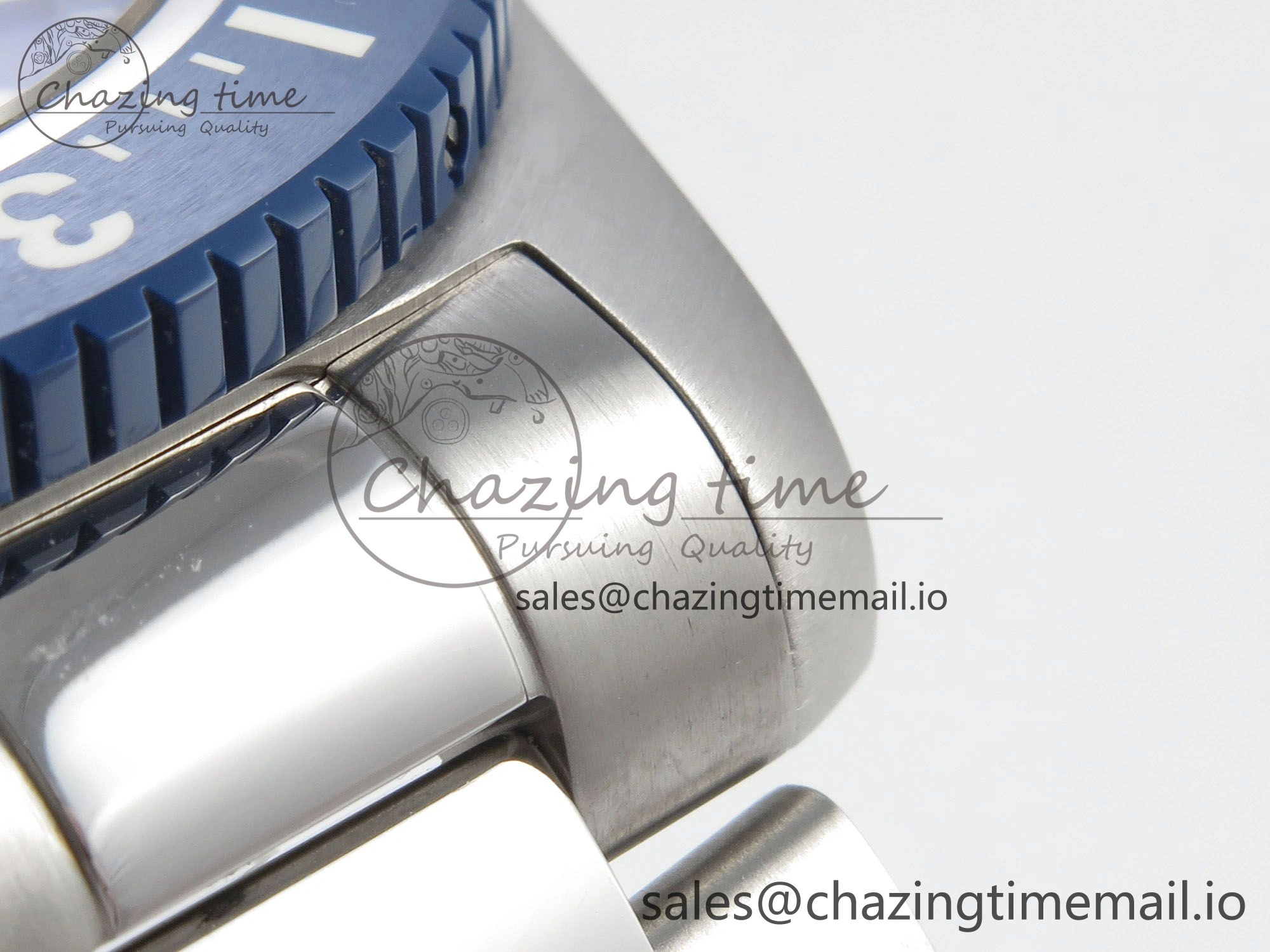 Superocean 44mm SS TF 1:1 Best Edition Blue Dial Blue Bezel on SS Bracelet A2824 V2